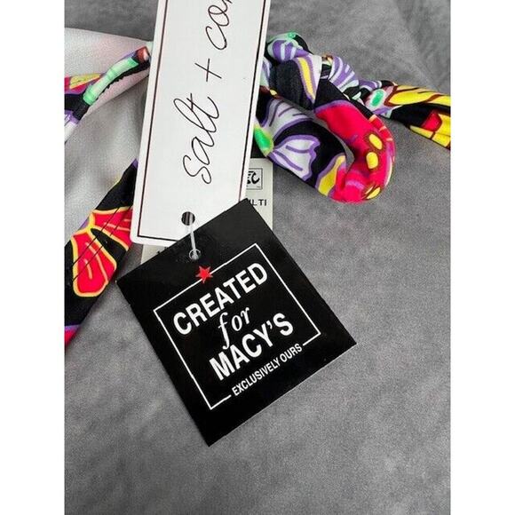 Salt + Cove Junior Side Tie Floral Print Swim Bottom Separates Juniors BHFO 7057 - Picture 4 of 6